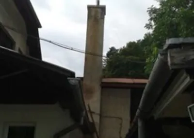Kompletne zrekonštruovaný komín s nerezovou hlavicou – hotové riešenie