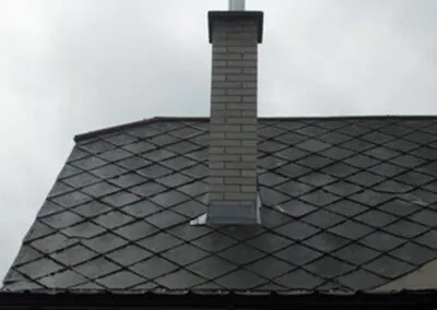 Rekonštrukcia murovaného komína s nerezovou vložkou a protidažďovou hlavicou